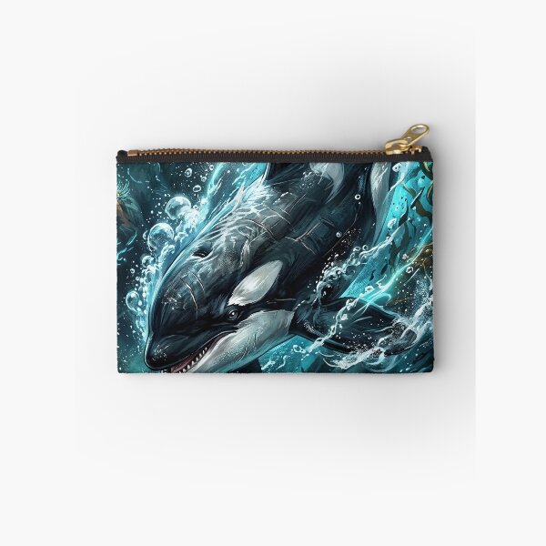 Item preview, Orca Splashing Through a Bright Blue Sea designed and sold by Lucid Dream Pixel.