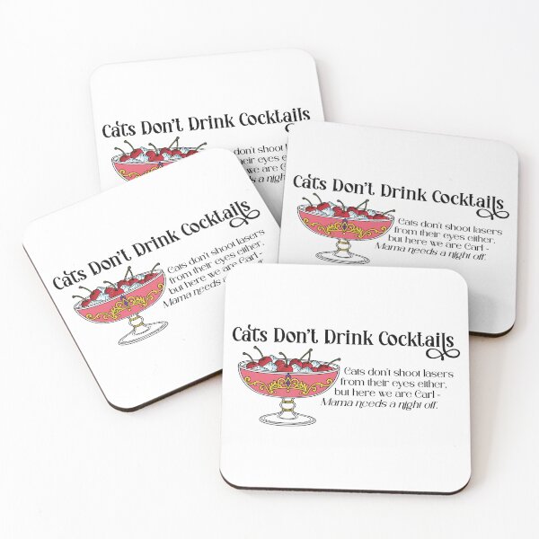Item preview, Cats Don’t Drink Cocktails | Princess Donut Dirty Shirley designed and sold by Leslie Makes Stuff.