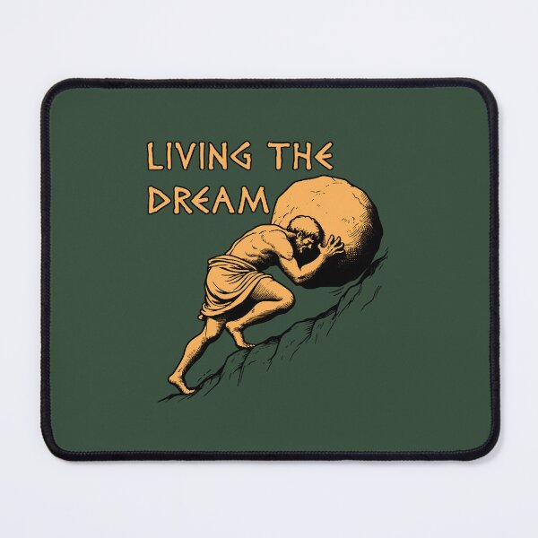 Item preview, Living The Dream - Sisyphus, Greek Mythology Meme Classic T-Shirt designed and sold by Streetsignsani.