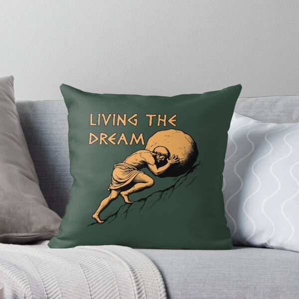 Item preview, Living The Dream - Sisyphus, Greek Mythology Meme Classic T-Shirt designed and sold by Streetsignsani.