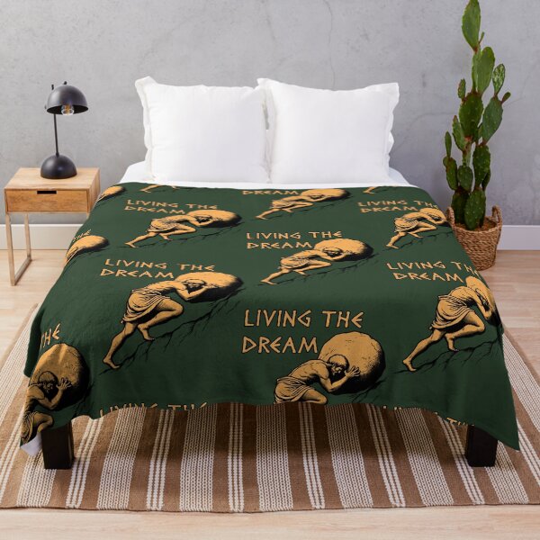 Item preview, Living The Dream - Sisyphus, Greek Mythology Meme Classic T-Shirt designed and sold by Streetsignsani.