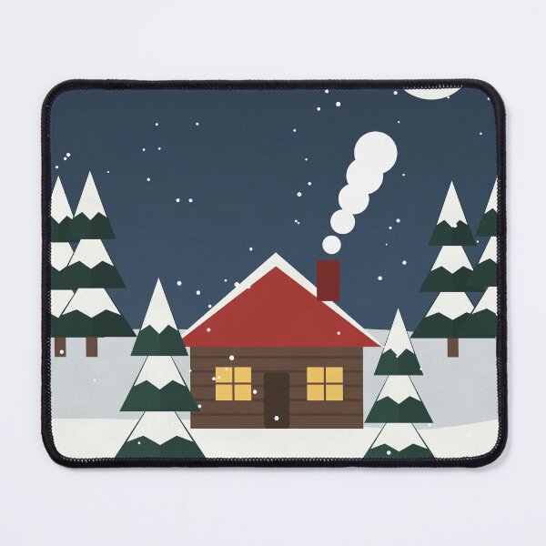 Item preview, Let It Snow Winter Cabin at Night designed and sold by ChromaLens.