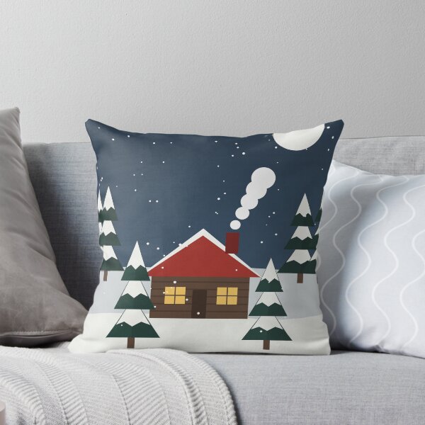 Item preview, Let It Snow Winter Cabin at Night designed and sold by ChromaLens.