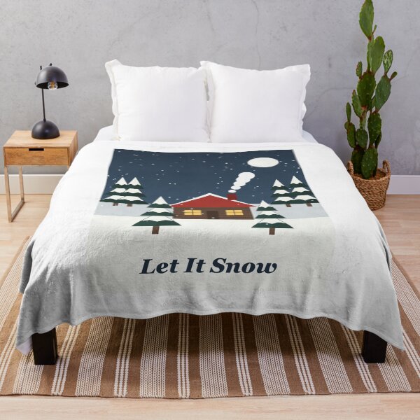 Item preview, Let It Snow Winter Cabin at Night designed and sold by ChromaLens.