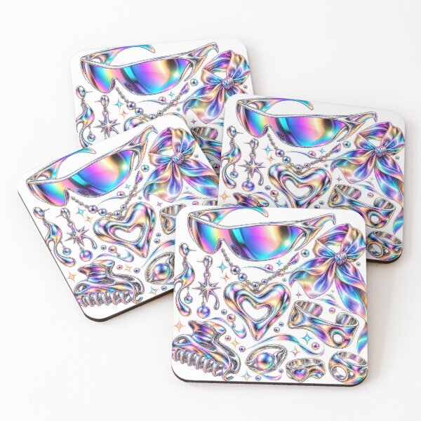 Item preview, Statement Accessories - Chrome Rainbow Current Fashion Collage	 designed and sold by The198X.