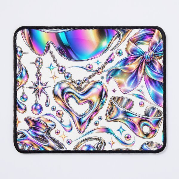 Item preview, Statement Accessories - Chrome Rainbow Current Fashion Collage designed and sold by The198X.