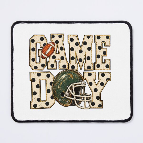 Item preview, Game Day Green Bay Football Helmet Vintage Polka Dot designed and sold by PunPals-Art.