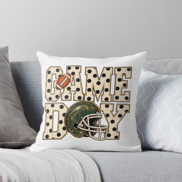 Item preview, Game Day Green Bay Football Helmet Vintage Polka Dot designed and sold by PunPals-Art.
