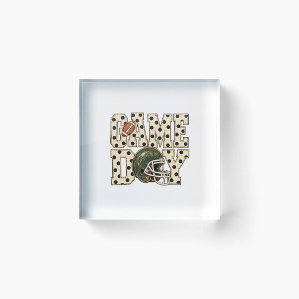 Item preview, Game Day Green Bay Football Helmet Vintage Polka Dot designed and sold by PunPals-Art.