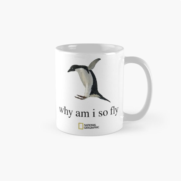 Item preview, National Geographic Why Am I So Fly Penguin Vintage Graphic designed and sold by VelourEmber.
