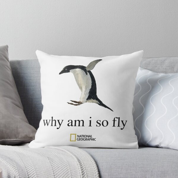 Item preview, National Geographic Why Am I So Fly Penguin Vintage Graphic designed and sold by VelourEmber.