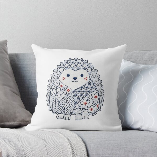 Item preview, porcupine in sashiko style designed and sold by Maewshooter.
