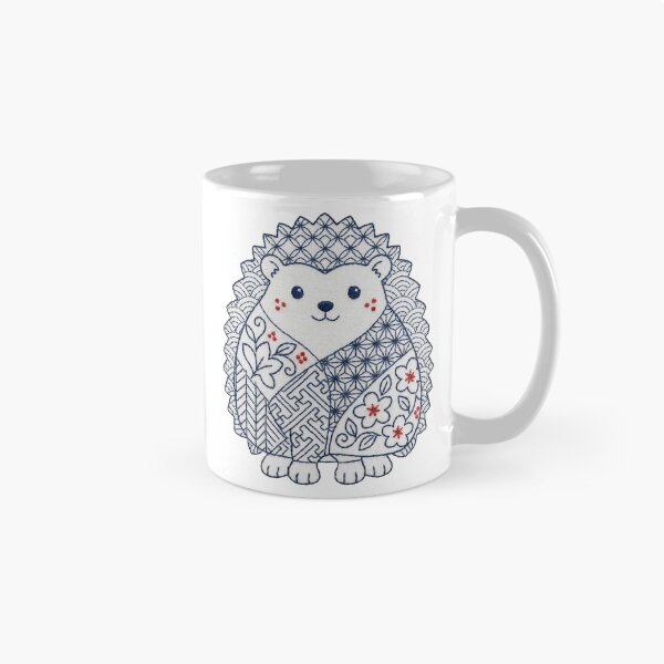 Item preview, porcupine in sashiko style designed and sold by Maewshooter.
