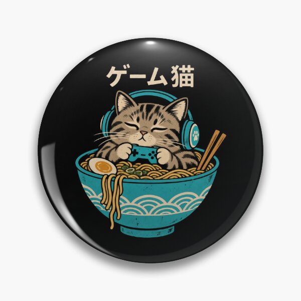 Item preview, Cute Kawaii Gamer Cat Funny Ramen Japanese Cat Gaming designed and sold by Kladhadredo.