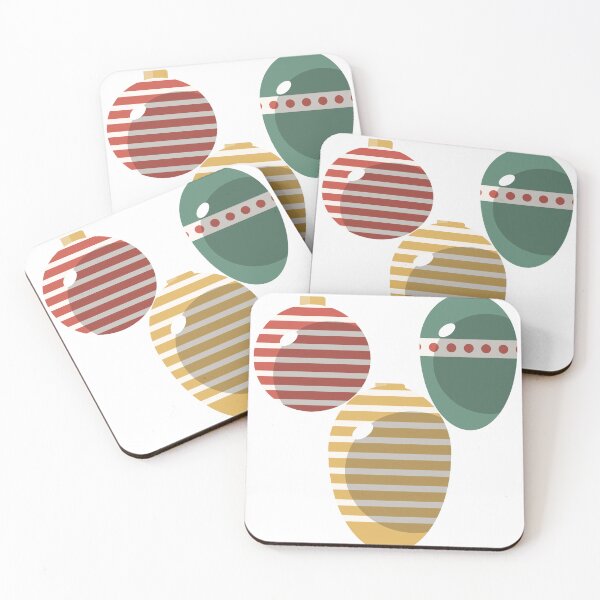 Item preview, Retro Christmas Baubles Sticker designed and sold by ChromaLens.