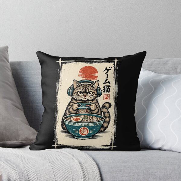 Item preview, Ramen Cat Gaming Anime Japanese designed and sold by Kladhadredo.