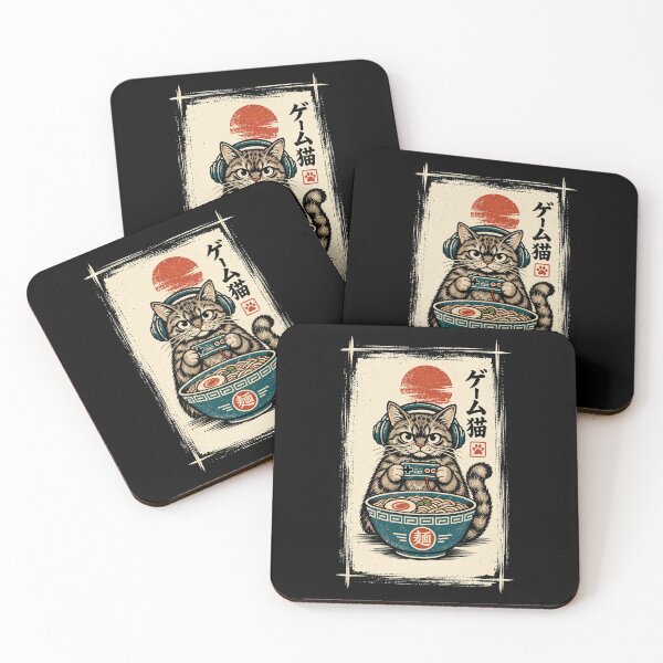 Item preview, Ramen Cat Gaming Anime Japanese designed and sold by Kladhadredo.