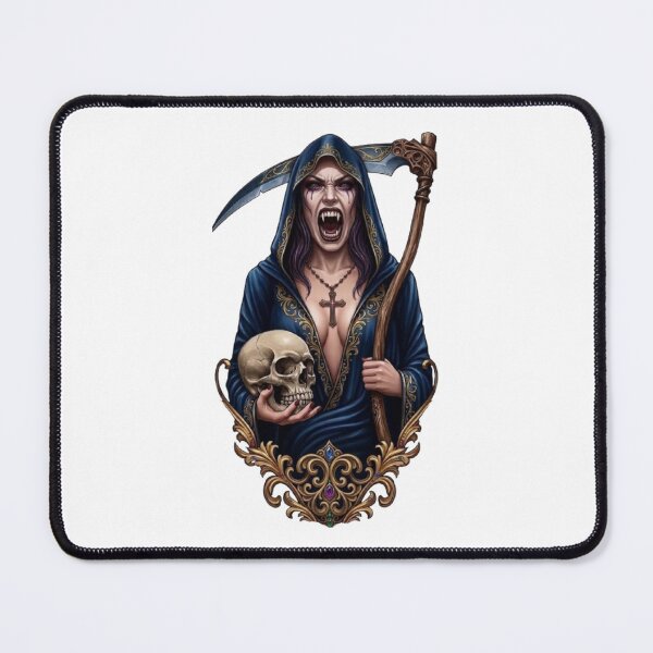 Item preview, Screaming Vampire Reaper with Scythe and Skull designed and sold by CHRIST5000.