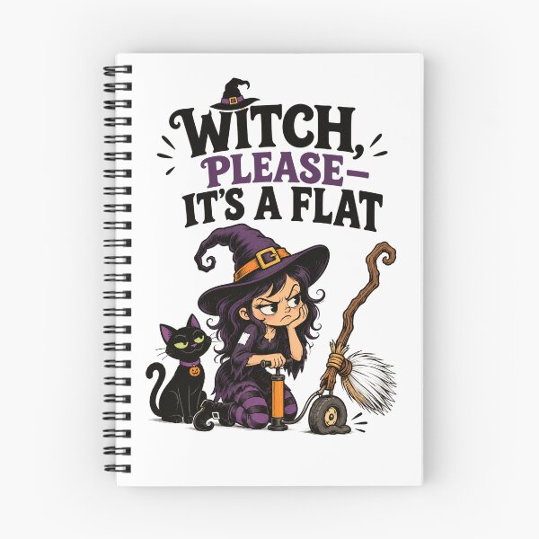 Item preview, Witch Please Its a Flat Funny Halloween Witch Broom Design. designed and sold by The-T-In-Retro.
