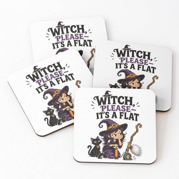 Item preview, Witch Please Its a Flat Funny Halloween Witch Broom Design. designed and sold by The-T-In-Retro.