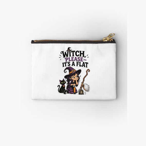Item preview, Witch Please Its a Flat Funny Halloween Witch Broom Design. designed and sold by The-T-In-Retro.