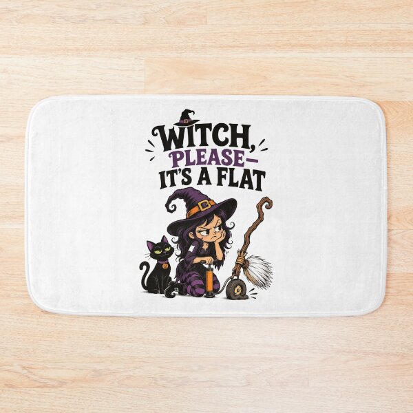 Item preview, Witch Please Its a Flat Funny Halloween Witch Broom Design. designed and sold by The-T-In-Retro.