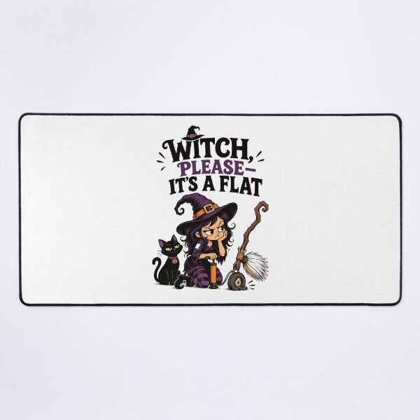 Item preview, Witch Please Its a Flat Funny Halloween Witch Broom Design. designed and sold by The-T-In-Retro.