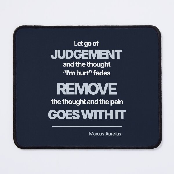 Item preview, Let Go of Judgement - Marcus Aurelius - Minimalist Style Stoic Quote - Light Version designed and sold by Stoic Core.