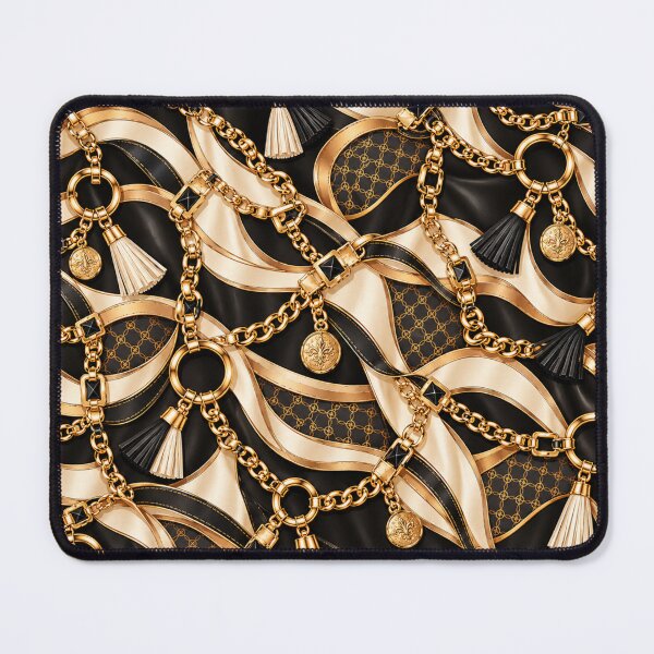 Item preview, Golden Reins — Black Cream & Gold Luxury Baroque Pattern designed and sold by VibnWalls.