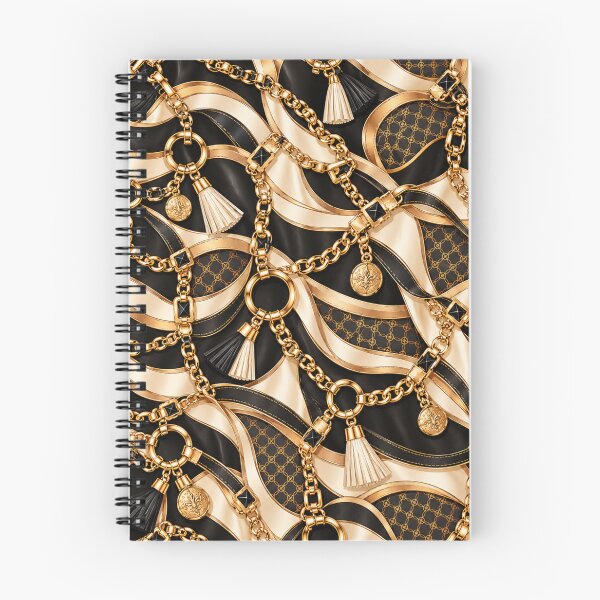 Item preview, Golden Reins — Black Cream & Gold Luxury Baroque Pattern designed and sold by VibnWalls.