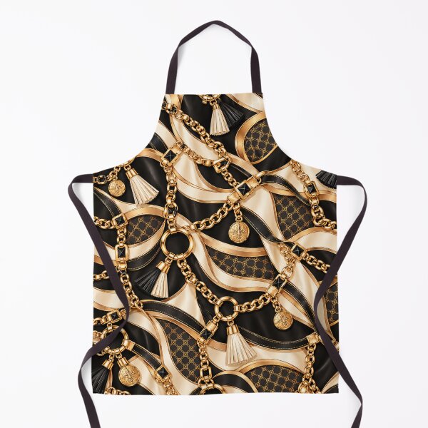Item preview, Golden Reins — Black Cream & Gold Luxury Baroque Pattern designed and sold by VibnWalls.