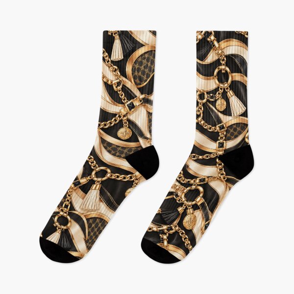 Item preview, Golden Reins — Black Cream & Gold Luxury Baroque Pattern designed and sold by VibnWalls.