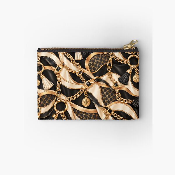 Item preview, Golden Reins — Black Cream & Gold Luxury Baroque Pattern designed and sold by VibnWalls.