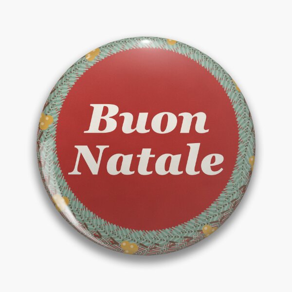 Item preview, Buon Natale Pine Wreath Christmas Typography designed and sold by ChromaLens.