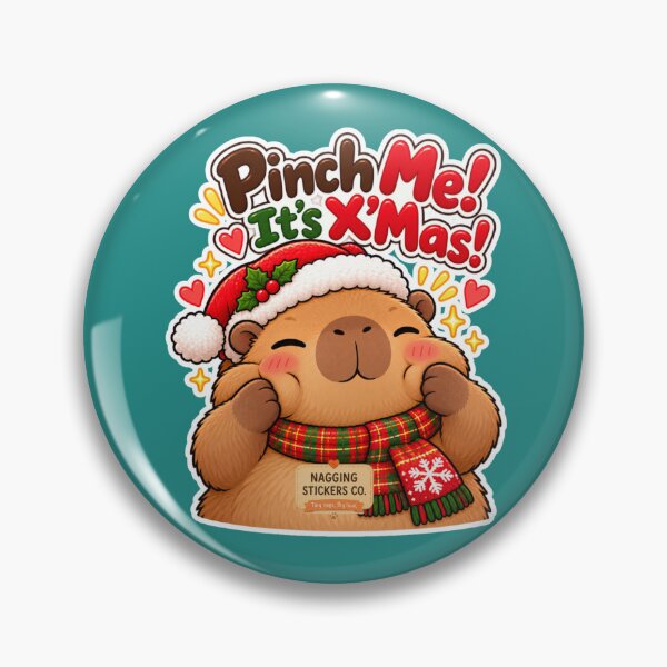 Item preview, PINCH ME! IT'S X'MAS! 2026 BY NAGGINGSTICKERSCO. NAGGING CAPYBARA'S A VERY NAGGING CHRISTMAS! COLLECTION | GREEN Edition | No.01 designed and sold by LaMaisonOfMY.