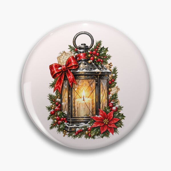 Item preview, An antique lantern illuminates memories among ribbons and holly. designed and sold by Honu2025.