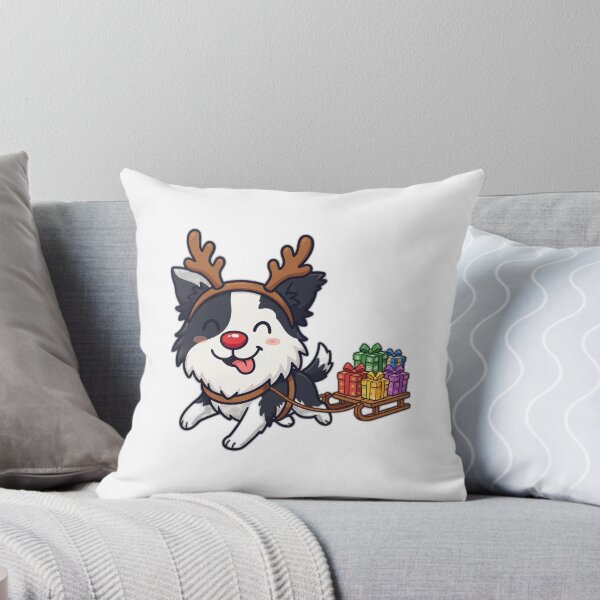 Item preview, Border Collie Reindeer Dog Christmas Funny Holiday designed and sold by Bark & Banter.