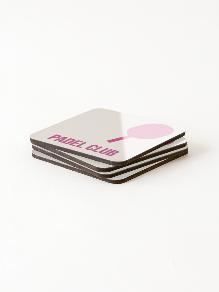 Thumbnail 4 of 5, Coasters (Set of 4), Padel Club Riso Print Racket Design designed and sold by CourtCultureHQ.