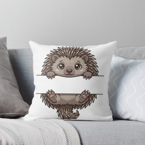 Item preview, Cute Hedgehog Peeking - Kawaii Spiky Pet Monogram designed and sold by PetalsPaws.