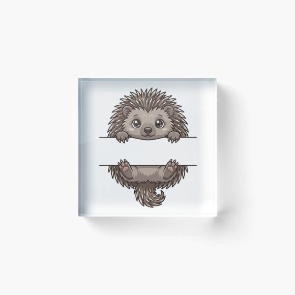 Item preview, Cute Hedgehog Peeking - Kawaii Spiky Pet Monogram designed and sold by PetalsPaws.