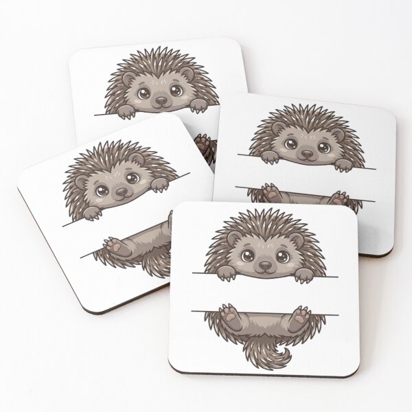 Item preview, Cute Hedgehog Peeking - Kawaii Spiky Pet Monogram designed and sold by PetalsPaws.