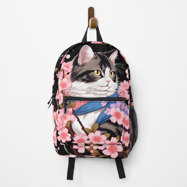 Item preview, Tabby Cat Kimono Sakura Vintage Japanese Neko Art designed and sold by Catophile.