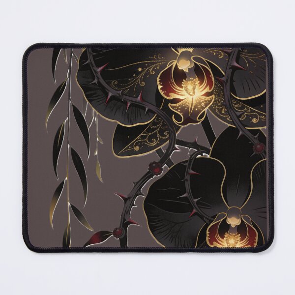 Item preview, Dark Underworld Orchid - Mythcore Aesthetic Luxury Floral Art designed and sold by GodsMonsterss.