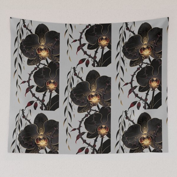Item preview, Dark Underworld Orchid - Mythcore Aesthetic Luxury Floral Art designed and sold by GodsMonsterss.