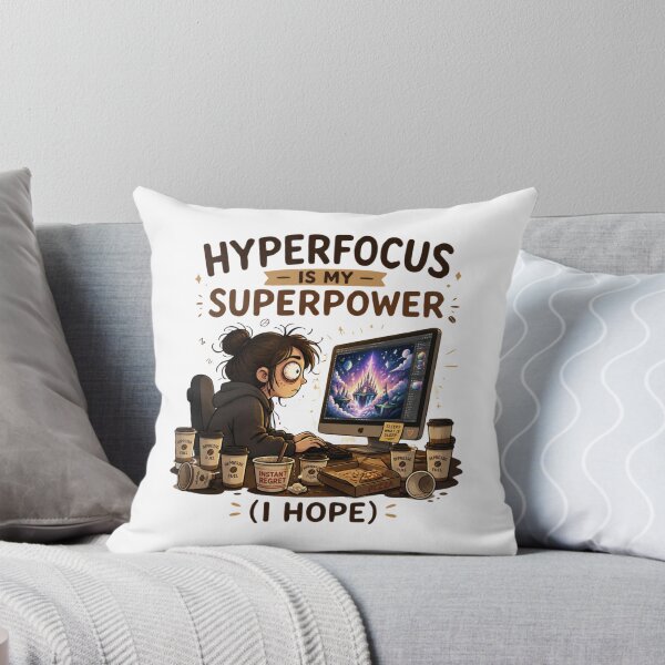 Item preview, Hyperfocus Is My Superpower Funny ADHD Coffee Mug Art designed and sold by Créative touche .