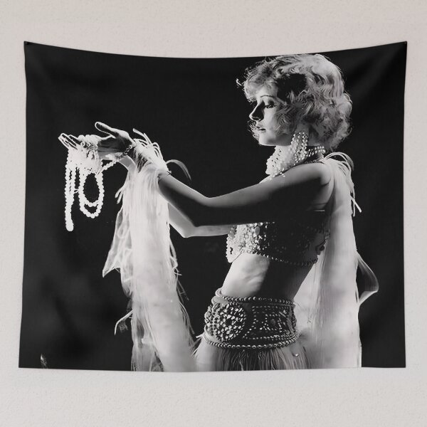 Item preview, 1926 silent film actress Corinne Griffith dressed in an ornate, jeweled flapper-era costume black and white photograph designed and sold by Astrid Arkhangelsky.