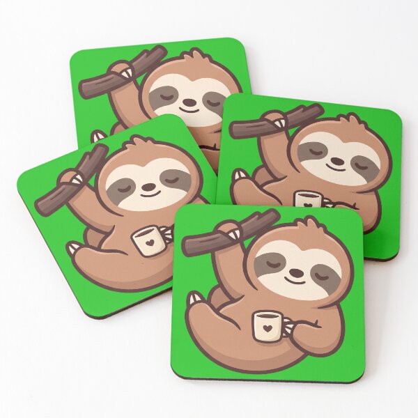 Item preview, Sleepy Sloth with Coffee designed and sold by Rariks.