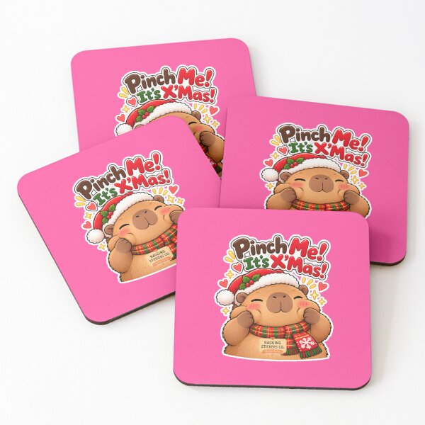 Item preview, PINCH ME! IT'S X'MAS! 2026 BY NAGGINGSTICKERSCO. NAGGING CAPYBARA'S A VERY NAGGING CHRISTMAS! COLLECTION | ELECTRIC PINK Edition | No.01 designed and sold by LaMaisonOfMY.