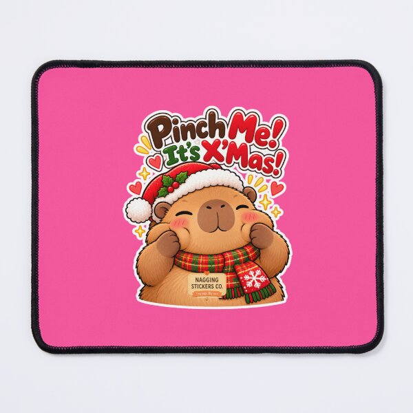 Item preview, PINCH ME! IT'S X'MAS! 2026 BY NAGGINGSTICKERSCO. NAGGING CAPYBARA'S A VERY NAGGING CHRISTMAS! COLLECTION | ELECTRIC PINK Edition | No.01 designed and sold by LaMaisonOfMY.