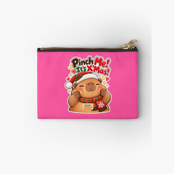 Item preview, PINCH ME! IT'S X'MAS! 2026 BY NAGGINGSTICKERSCO. NAGGING CAPYBARA'S A VERY NAGGING CHRISTMAS! COLLECTION | ELECTRIC PINK Edition | No.01 designed and sold by LaMaisonOfMY.